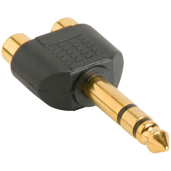 Main product image for 1/4" Stereo Male to 2 RCA Female Y Adapter Plug 090-314